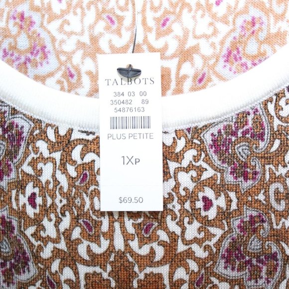 NWT Talbots Paisley Print Sleeveless Top Women's Plus Size 1XP 1X P H12719 - Picture 4 of 8